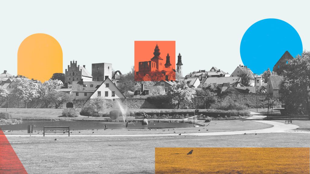 Park in the city of Visby.