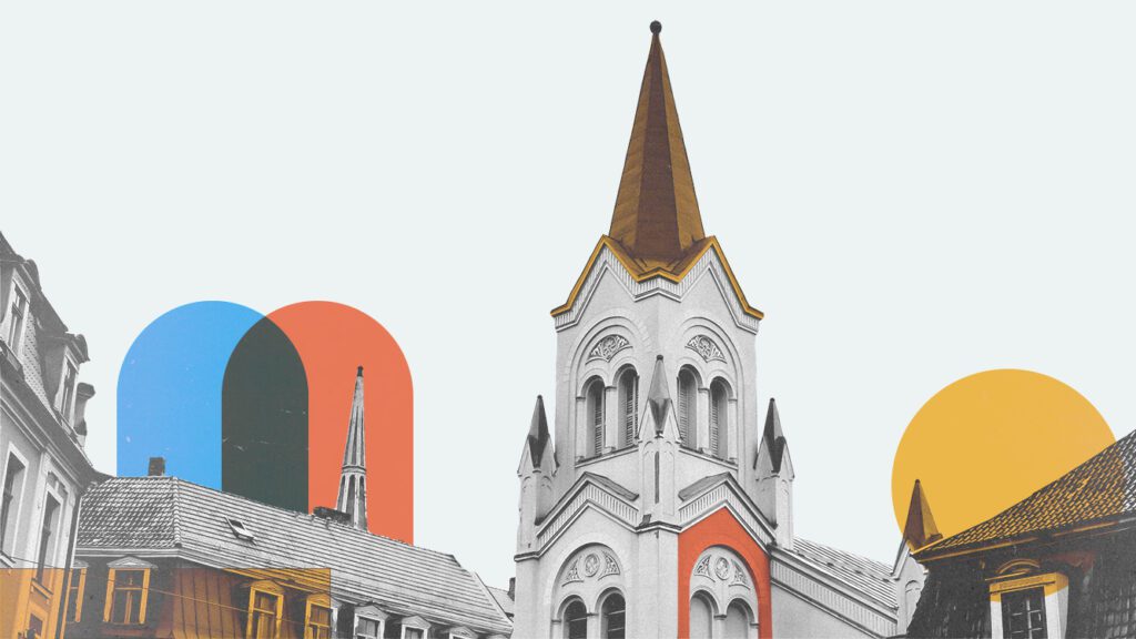 Historic European building representing cultural heritage preservation