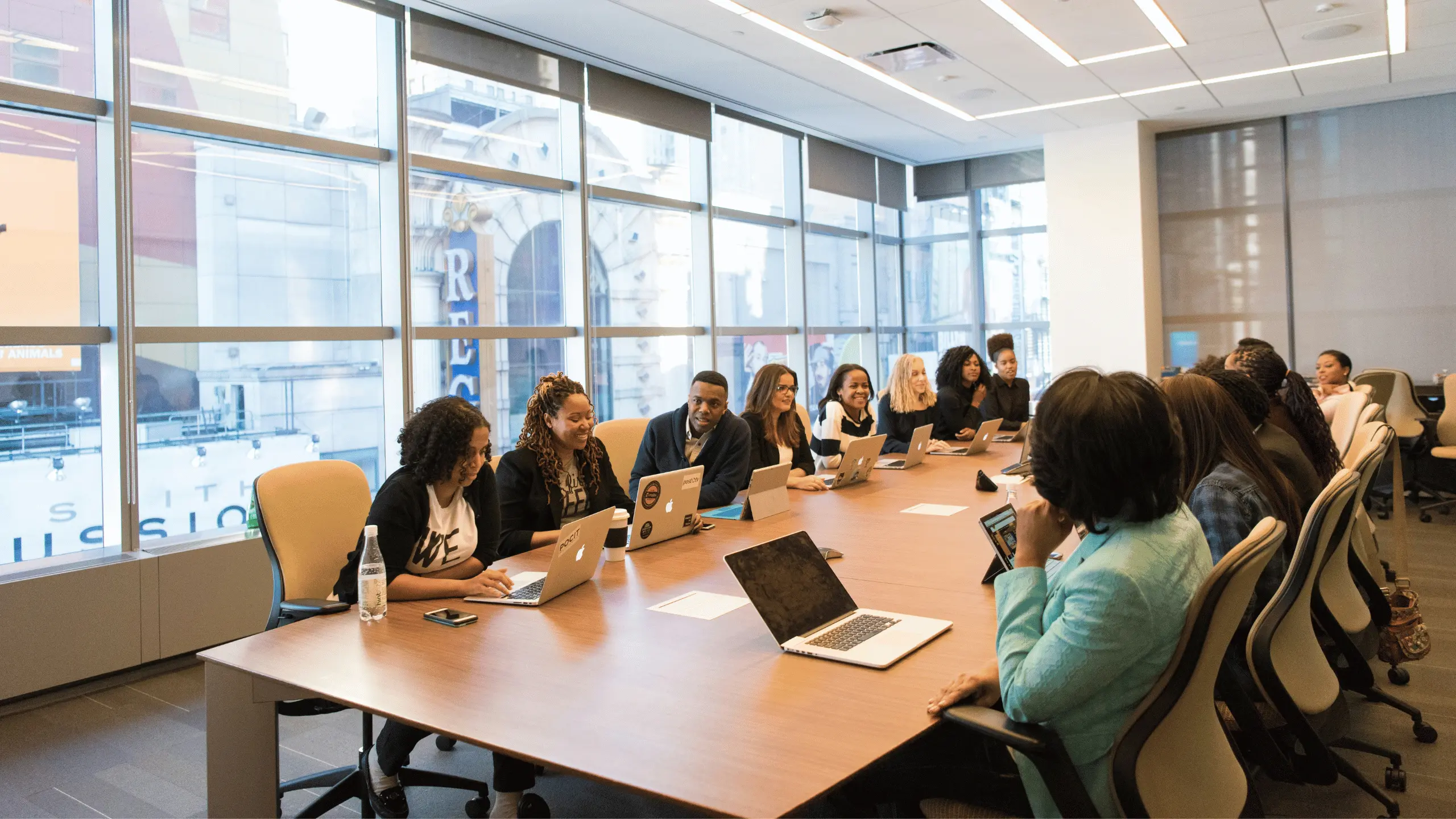 People attending a meeting