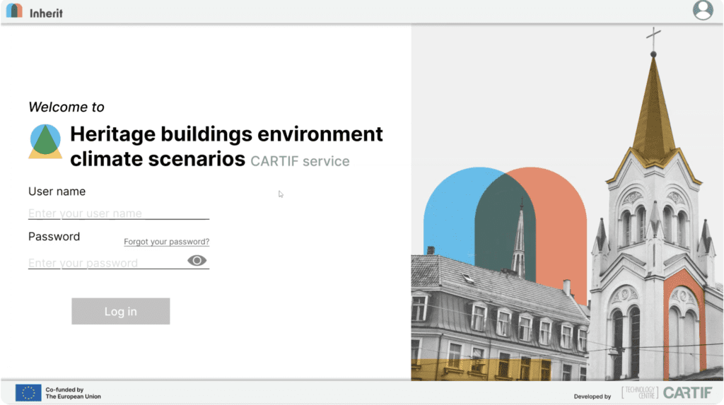 Heritage buildings environmental climate scenarios