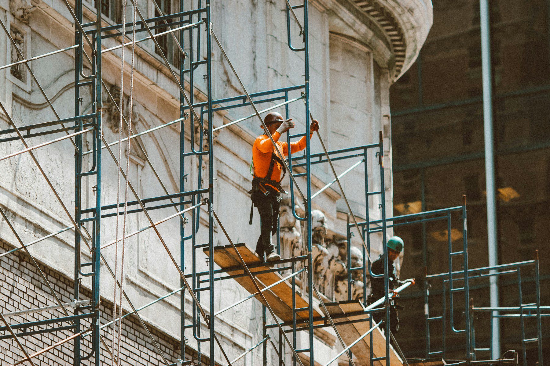 historic building with scaffolding